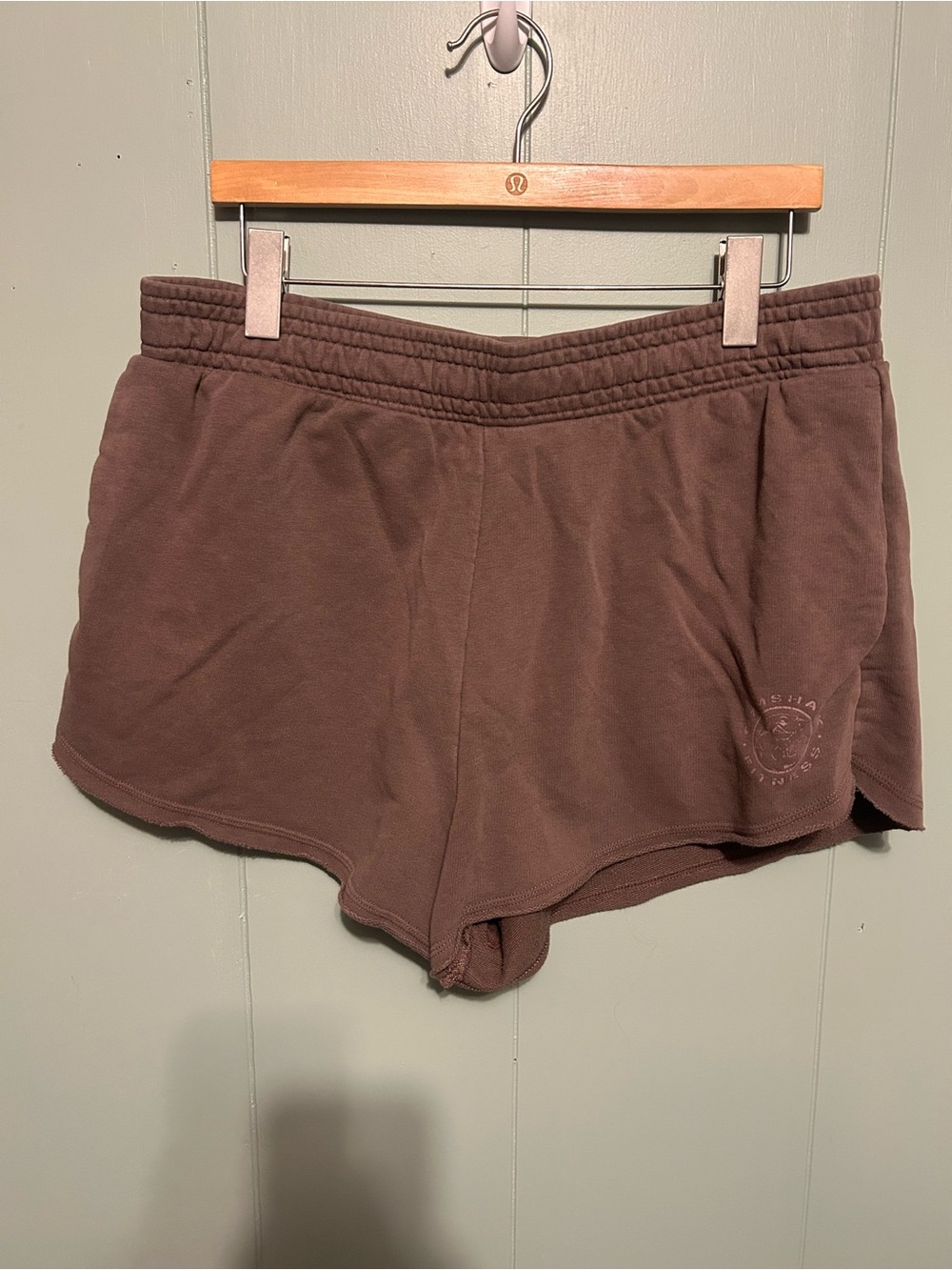 Gymshark Women's Brown Athletic Fleece-Lined Shorts